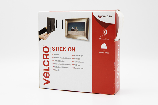 Bilde av VELCRO® Brand Stick On Tape 20mm x 10m hvit